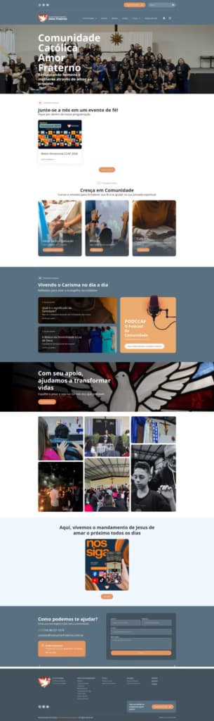 Criação de site religioso para comunidade católica