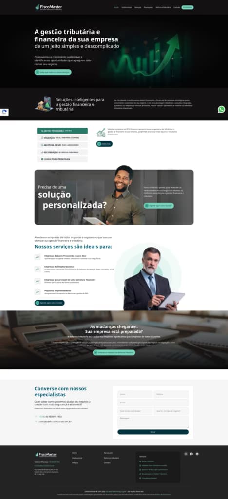 Criação de site Institucional multi page para empresa contábil